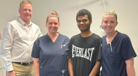 News-main image-Calvary Bruce Private delivers life-changing surgery for Vanuatu’s Habib Sakama Tom