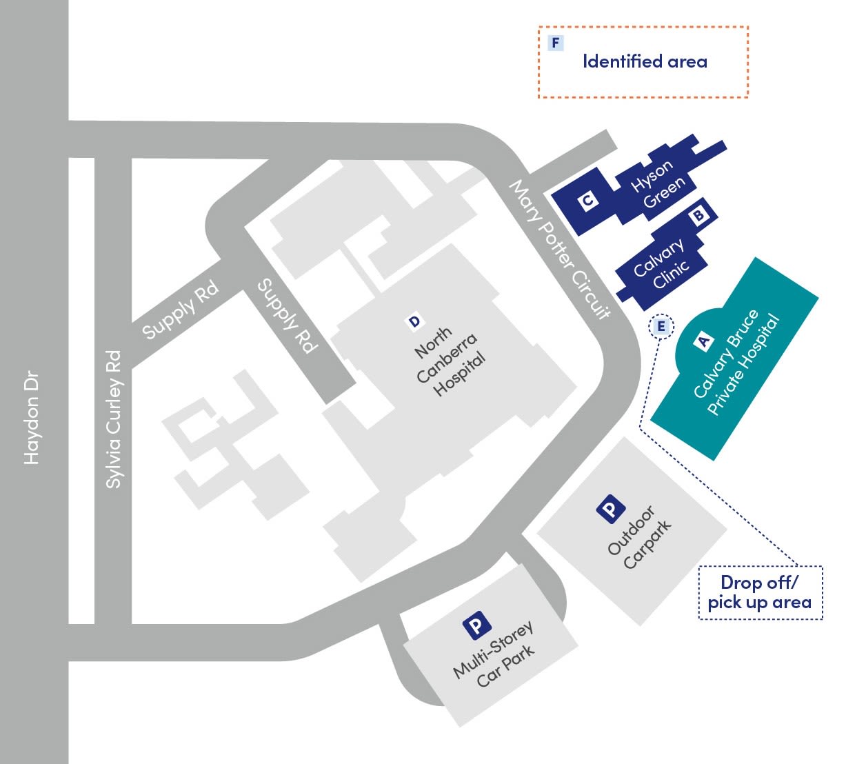 From 22 July, the identified area (F) will no longer be accessible to the public.