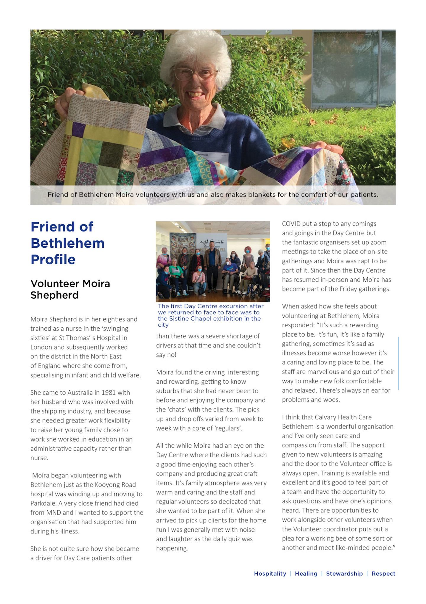 Moira Shepherd- Volunteer and maker