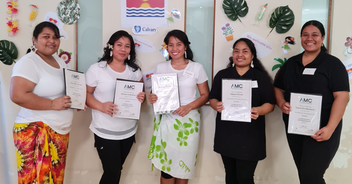 news-main image-Kiribati care workers graduate at Calvary Lakes Entrance