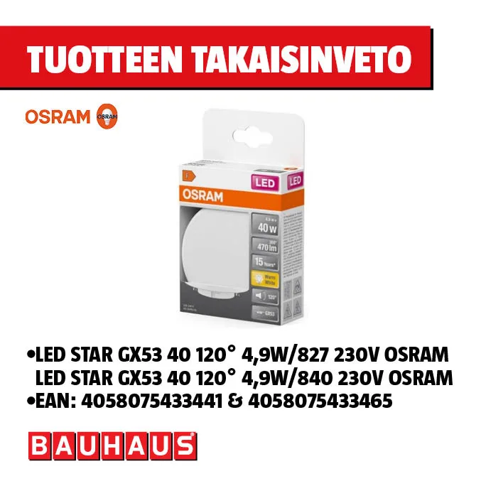 takaisinvero osram 260105