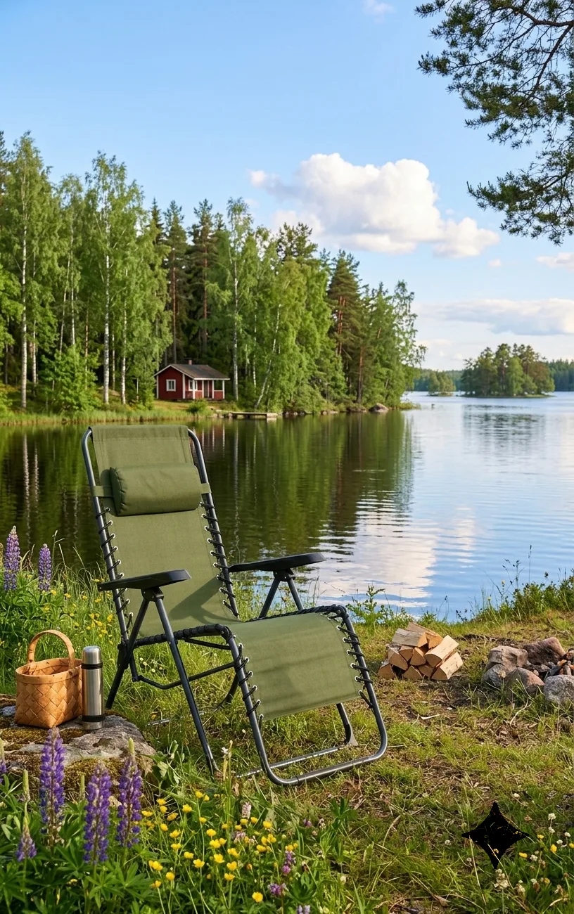 Aurinkotuoli Sunfun Dina vihreä