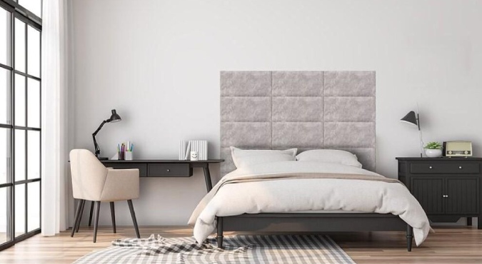 Preston Wall Panels - Gray Upholstered