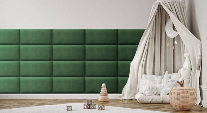 Valvet Wall Panels - Green Tufted