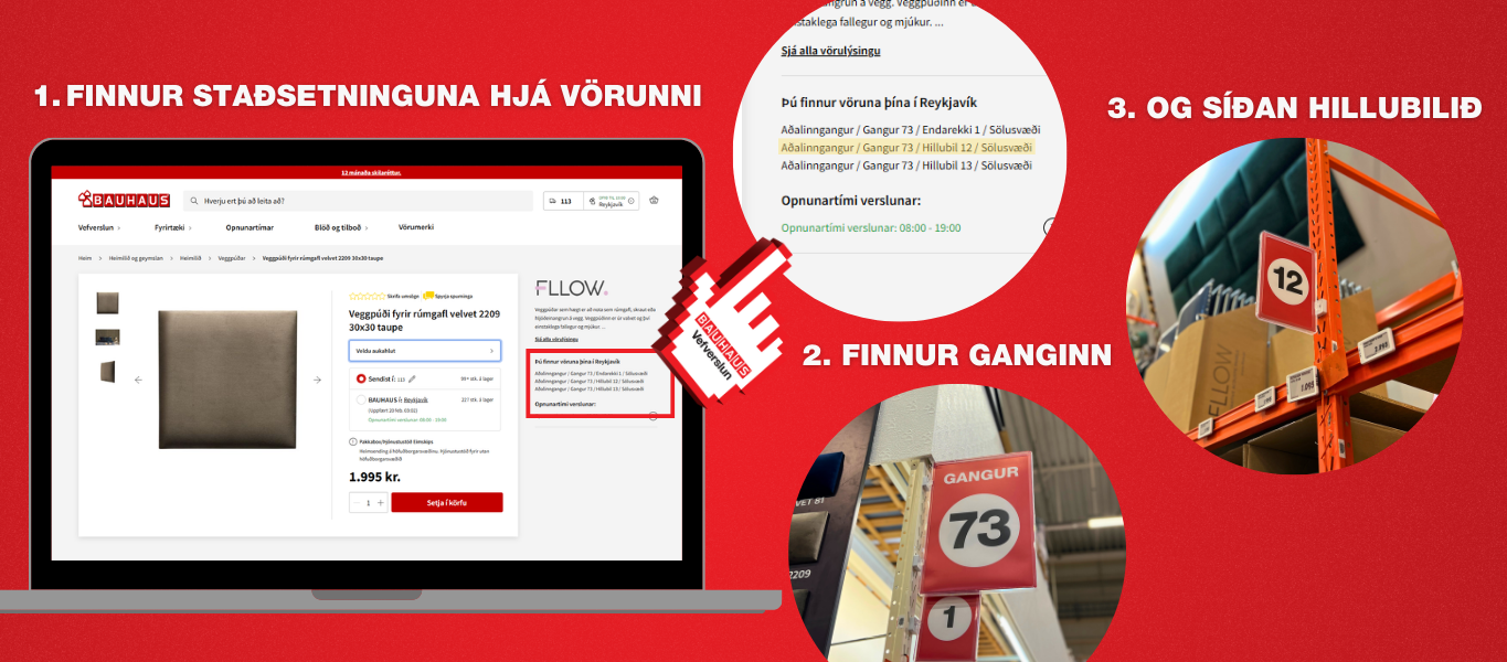 Byrjar að finna vöruna inn vefverslun - Desktop