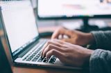Decorative image of typing on a laptop for article