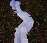 path made of open books for article