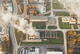 Decorative image on the theme of emissions and built environment for an article on climate