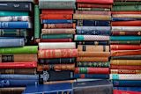 Decorative image of books for article