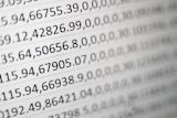 Data on a computer screen