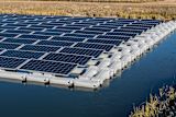 Floating solar panels