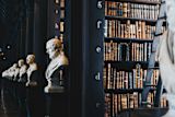 Law books on bookshelf