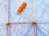 Decorative image of network of thread for article