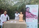 Two visually impaired women