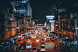 cars on busy street