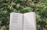 open book with poetry