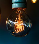 Lightbulb orange glow