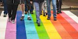 Decorative image of rainbow crossing for article