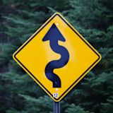 Direction Sign with Wood Background