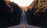 Road over hills leading into the distance