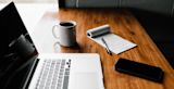 Decorative image of a desk and a laptop