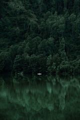 Dark river reflection