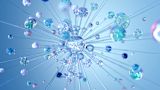 Decorative image of water drops structure for article
