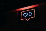 Neon social media icon