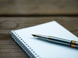 Fountain pen on a notebook