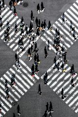 Decorative image of people at intersection for article