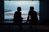 silhouette of a conversation