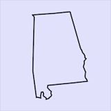 Illustration of the state of Alabama