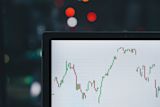 Financial graph on computer
