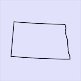 Illustration of the state of North Dakota