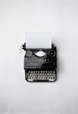 Typewriter on white background