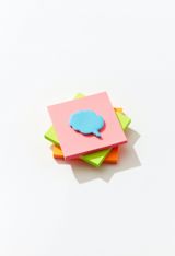 Decorative illustration of speech bubble on sticky notes for article