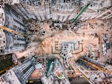Ariel view of construction