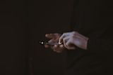 dark background phone user
