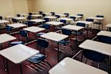 Decorative image of an empty classroom