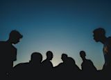 young people sillhouette