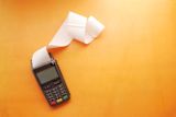 Decorative image of card machine for article