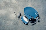 Broken smashed plate