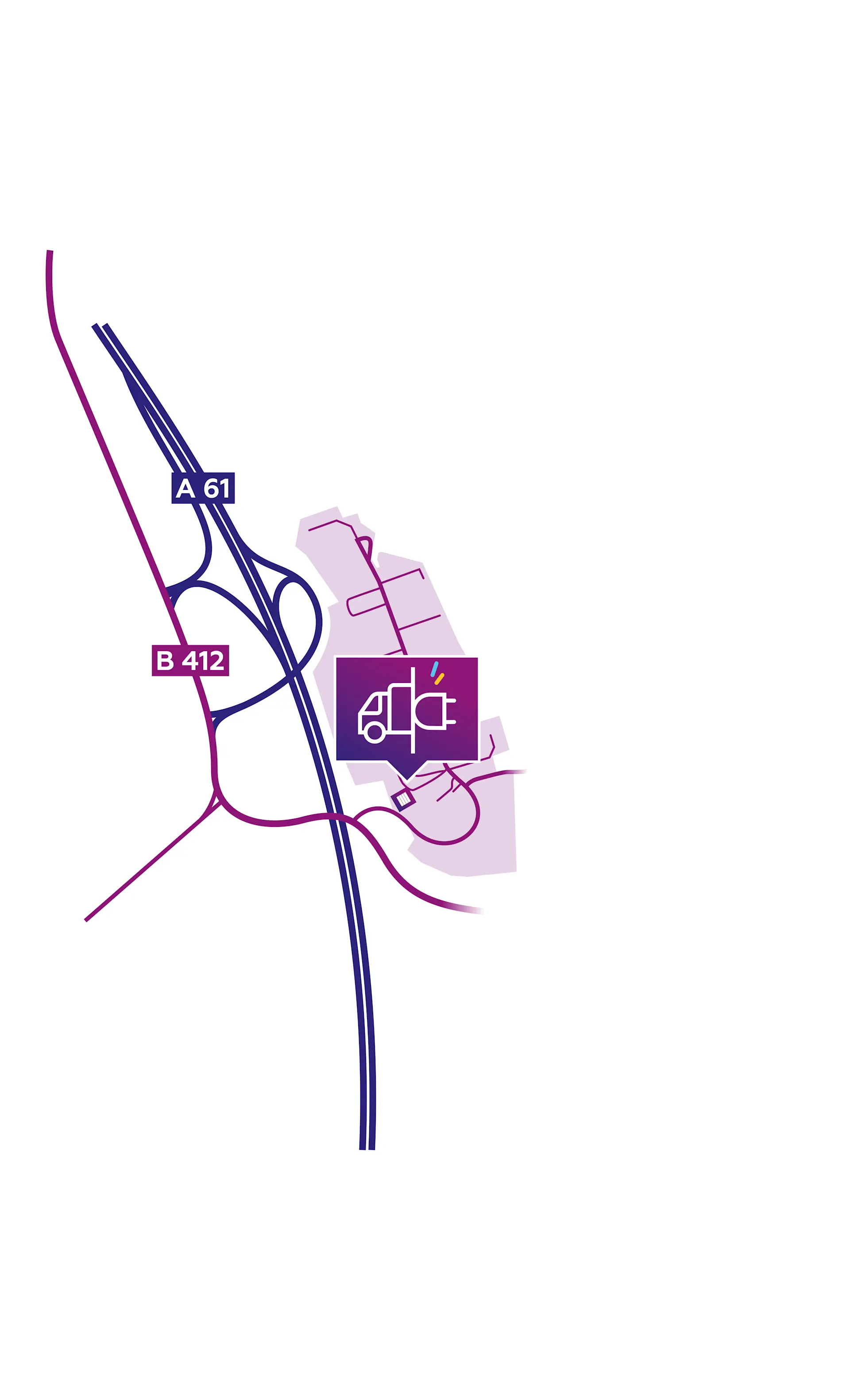 Karte des LKW-Ladehubs in Niederzissen Auf der Karte wird der Standort des LKW-Ladehubs in Niederzissen abgebildet.