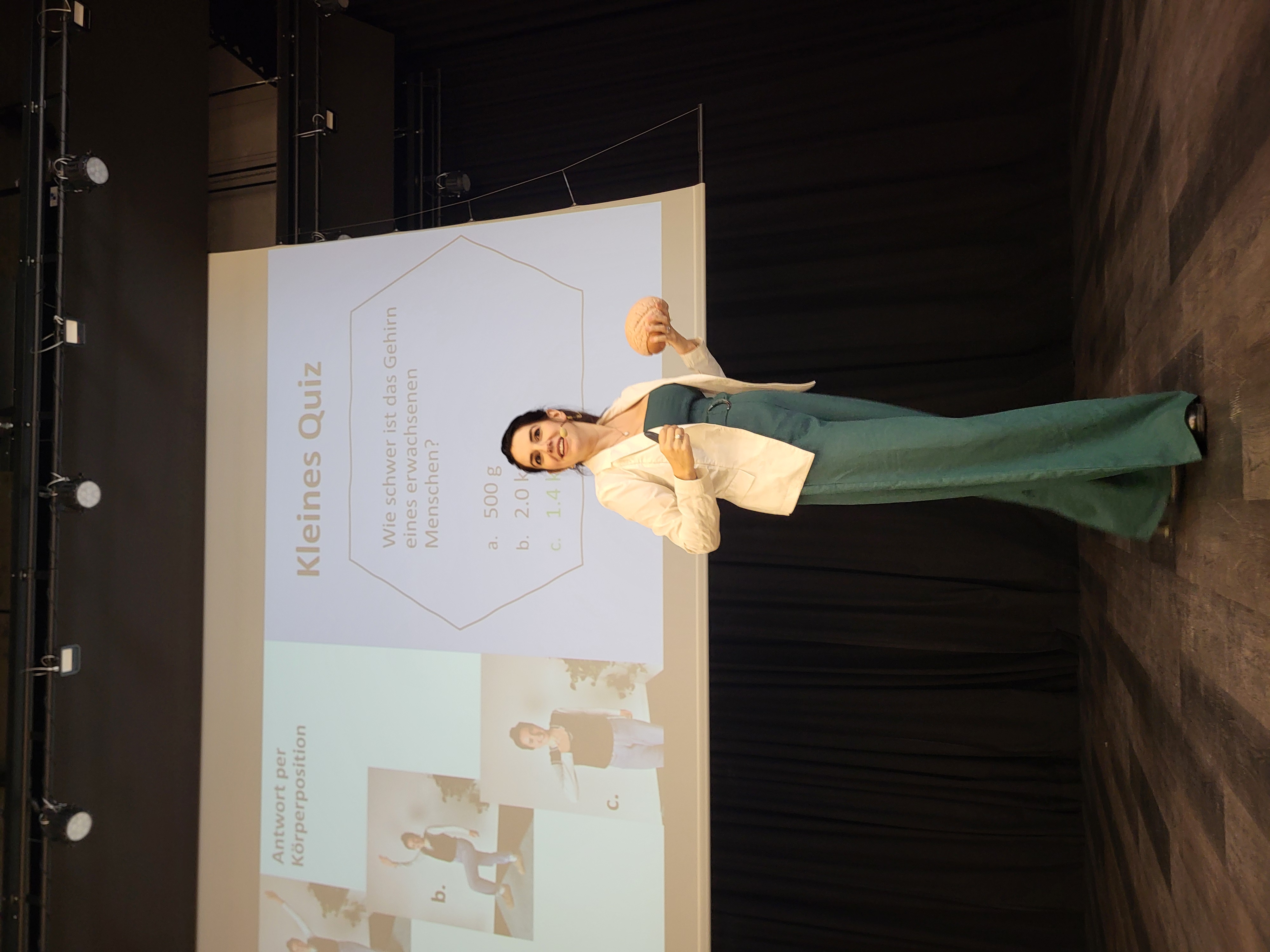 A speaker at the RhB event