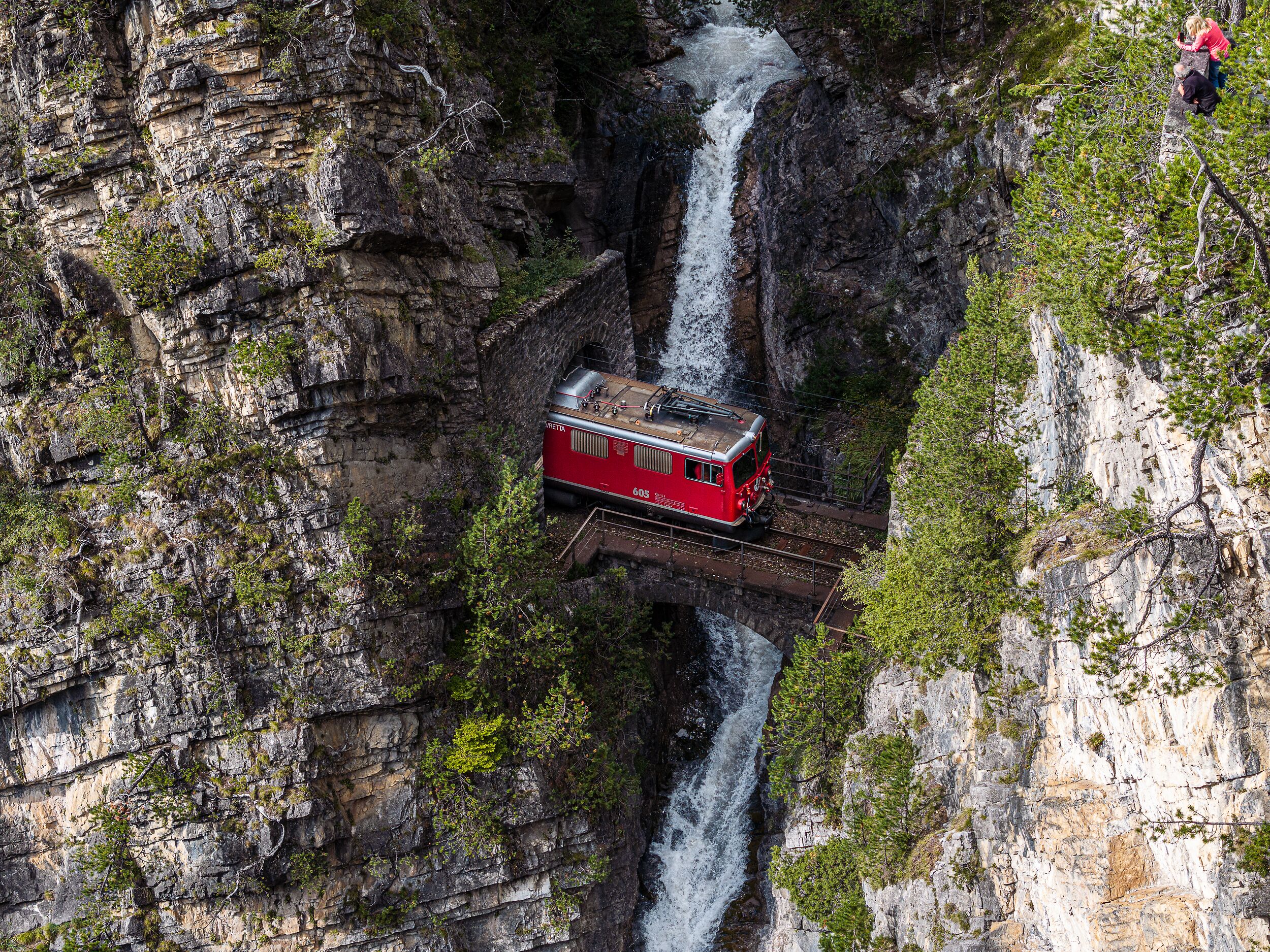 Blick auf den Bärentritt in der Zügenschlucht. 