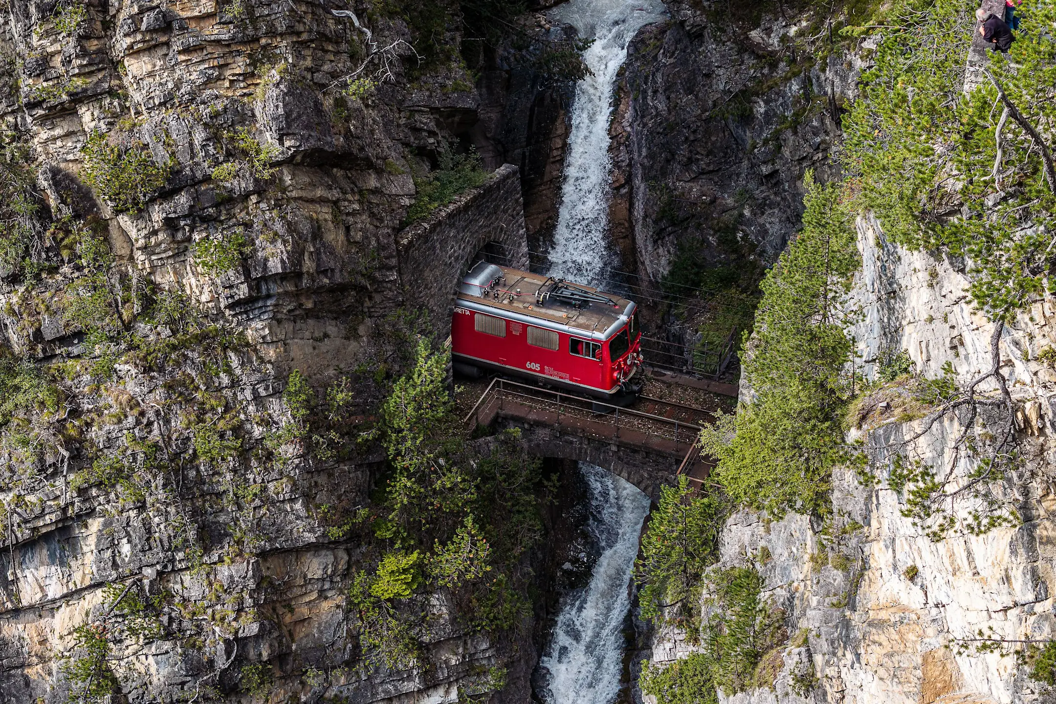 Blick auf den Bärentritt in der Zügenschlucht.