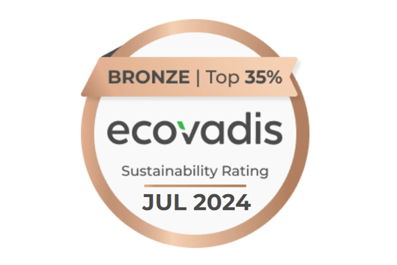 Nachhaltigkeitsbewertung Bronze durch ecovadis im Juli 2024