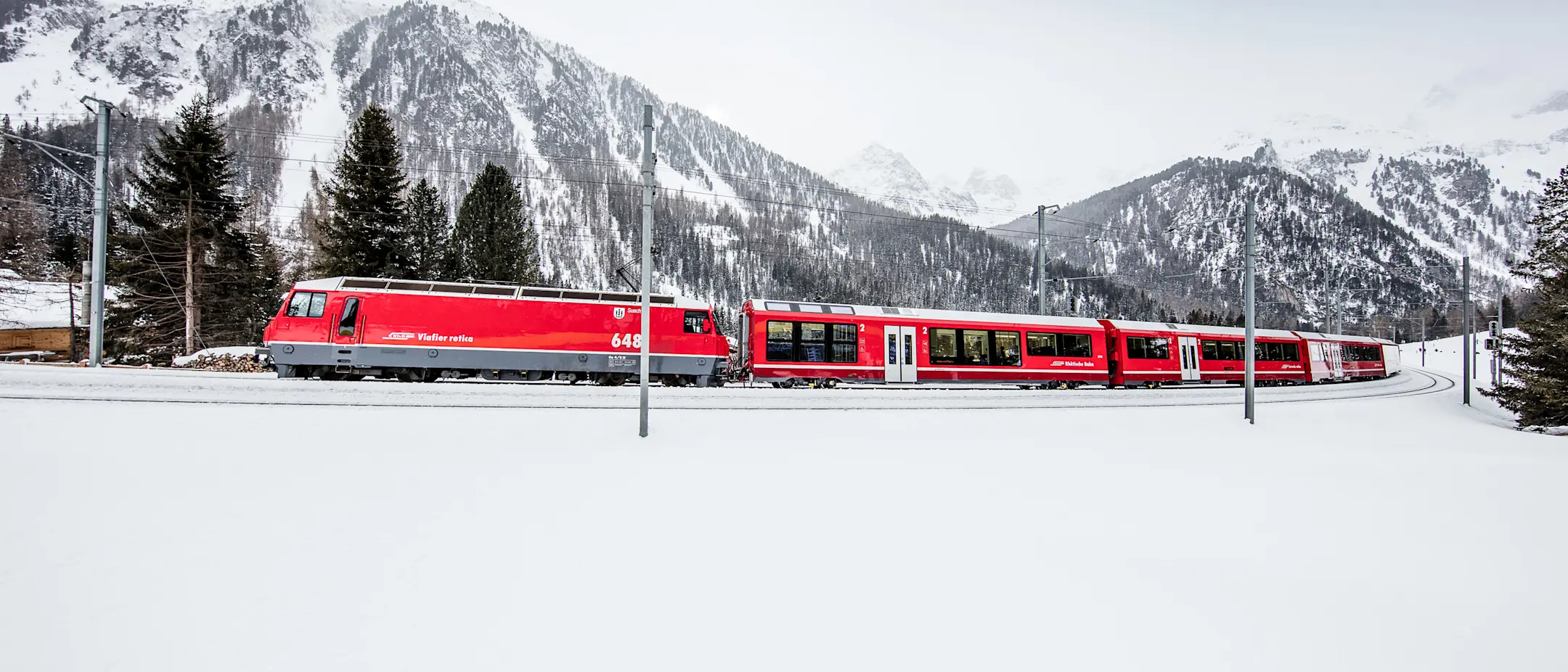 Albulalinie im Winter