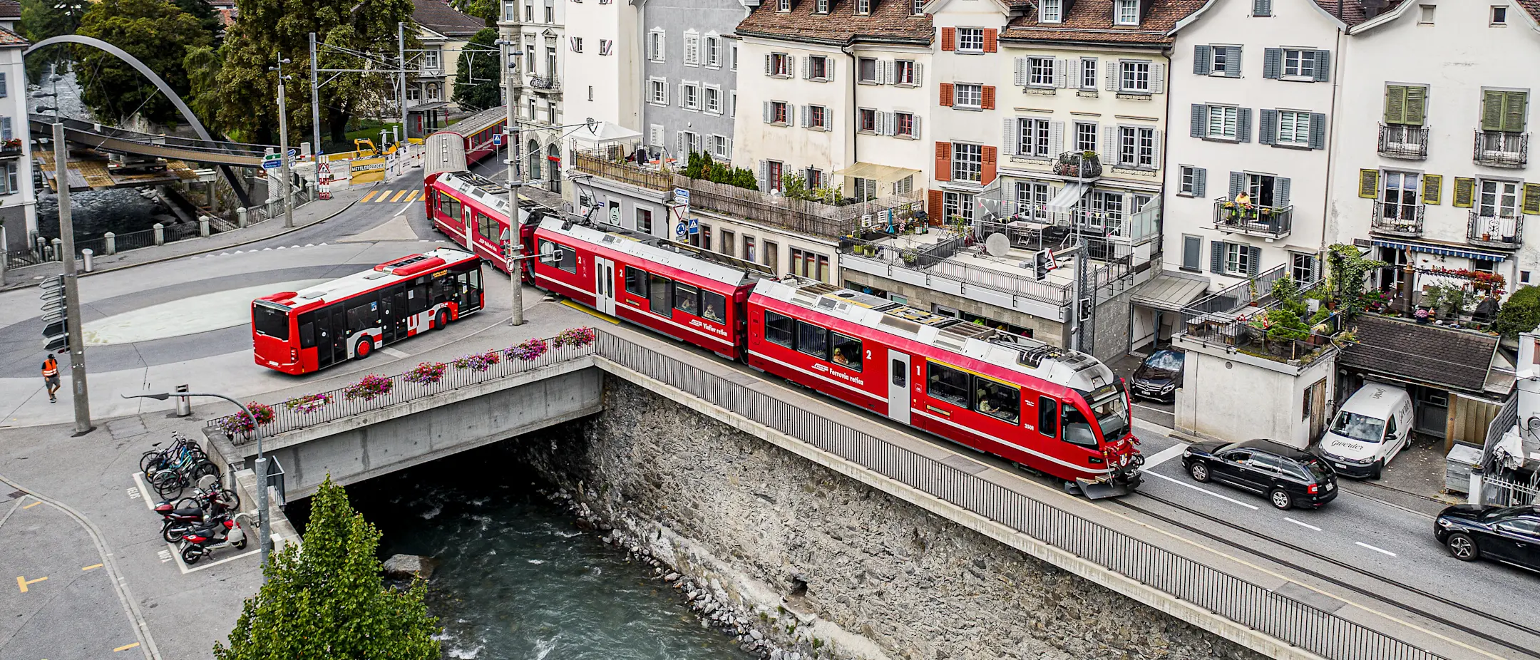 Allegra-Zweispannungstriebzug, Arosalinie, Chur Obertor, Plessur