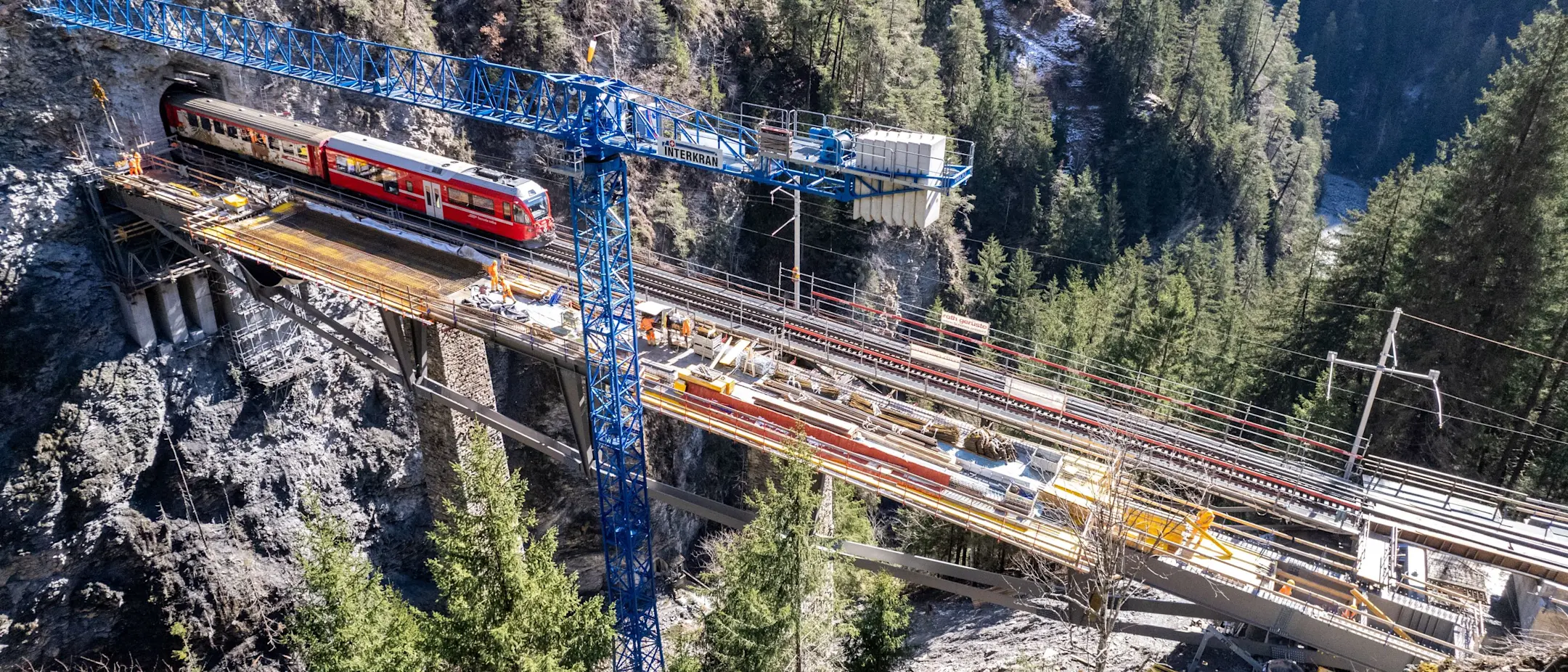 Castielerviadukt Baustelle, Chur Arosa